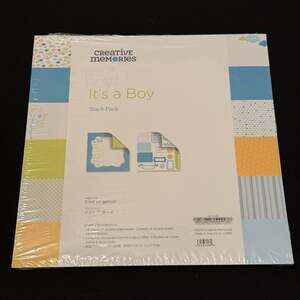 Creative Memories It's a Boy 12x12 Stack Pack Paper & Die-Cuts Discontinued
